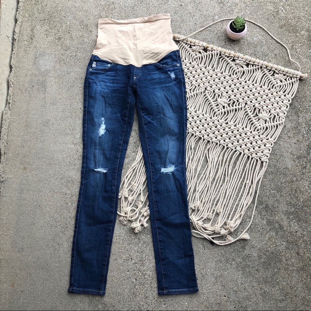 AG Adriano Goldschmeid Distressed Maternity Jeans Size 24